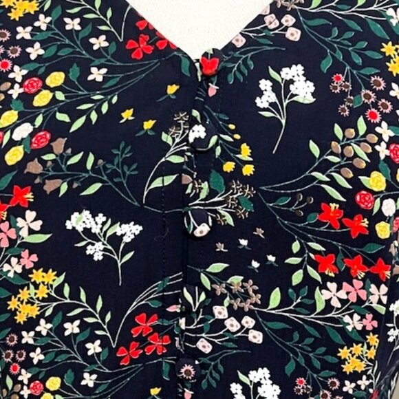 Walker & Wade Alana Maxi Dress in Black Floral Boho Retro Resortwear Travel Sm - Picture 4 of 9